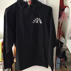 Champion Black Pullover with Logo